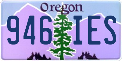 OR license plate 946IES