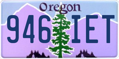 OR license plate 946IET