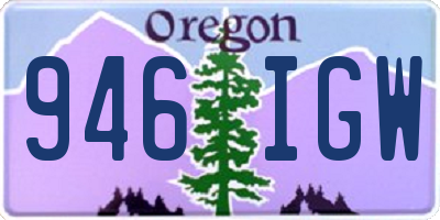 OR license plate 946IGW