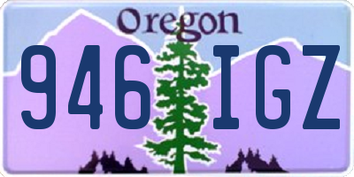 OR license plate 946IGZ