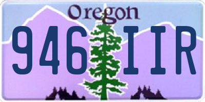 OR license plate 946IIR