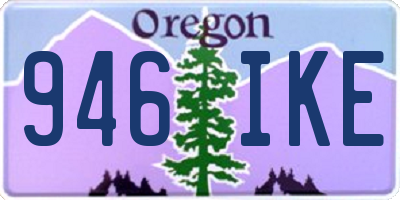 OR license plate 946IKE