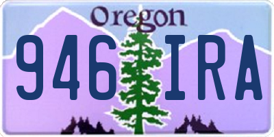 OR license plate 946IRA