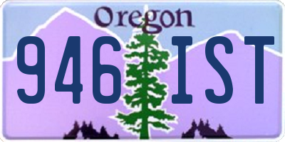 OR license plate 946IST