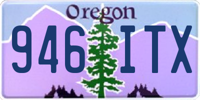 OR license plate 946ITX