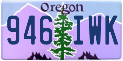OR license plate 946IWK