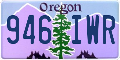 OR license plate 946IWR