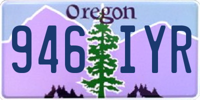 OR license plate 946IYR