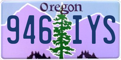 OR license plate 946IYS