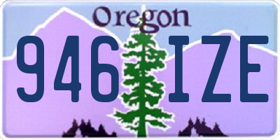 OR license plate 946IZE