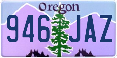OR license plate 946JAZ