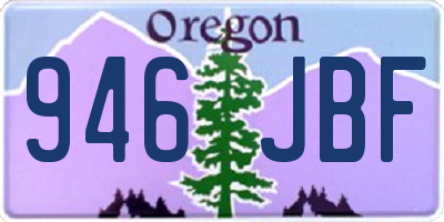 OR license plate 946JBF