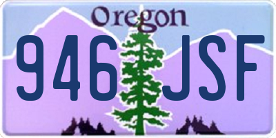 OR license plate 946JSF