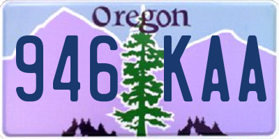 OR license plate 946KAA