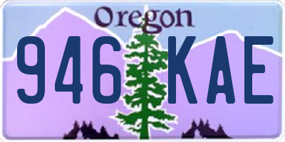 OR license plate 946KAE