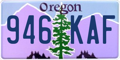 OR license plate 946KAF