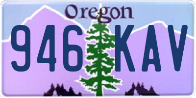 OR license plate 946KAV