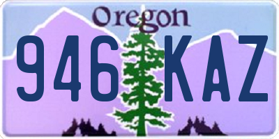 OR license plate 946KAZ