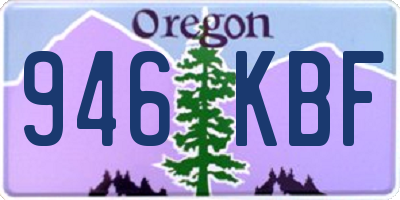 OR license plate 946KBF