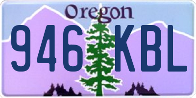 OR license plate 946KBL