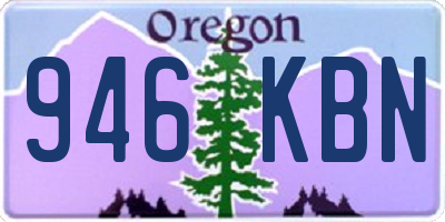 OR license plate 946KBN