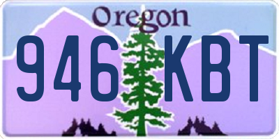 OR license plate 946KBT