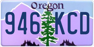OR license plate 946KCD