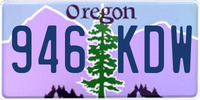 OR license plate 946KDW