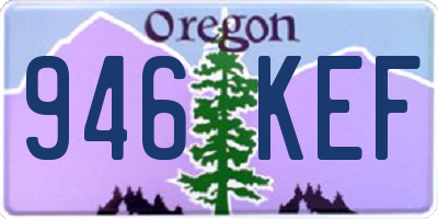 OR license plate 946KEF