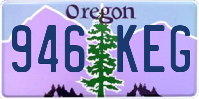 OR license plate 946KEG