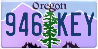 OR license plate 946KEY