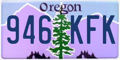 OR license plate 946KFK