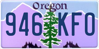 OR license plate 946KFO
