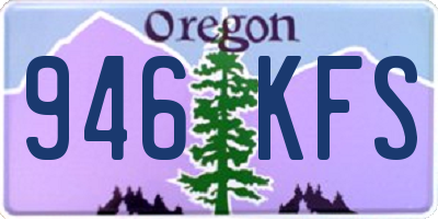 OR license plate 946KFS
