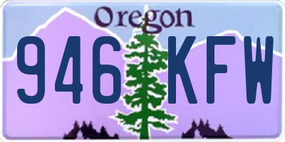 OR license plate 946KFW