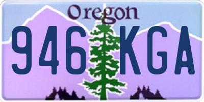 OR license plate 946KGA