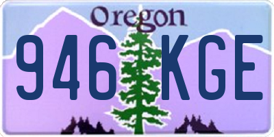 OR license plate 946KGE