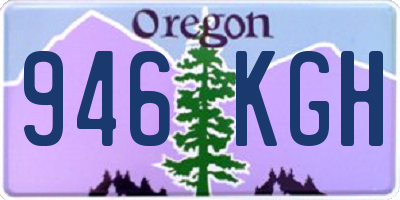 OR license plate 946KGH