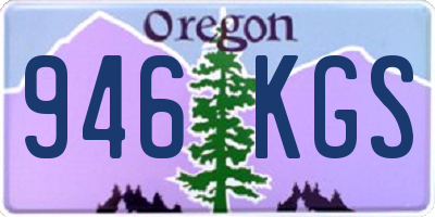 OR license plate 946KGS