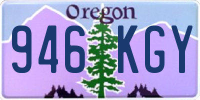 OR license plate 946KGY