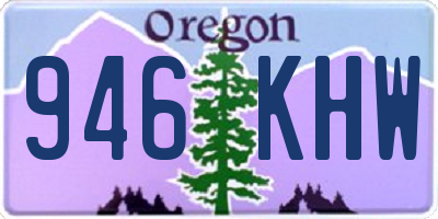 OR license plate 946KHW
