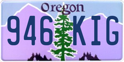 OR license plate 946KIG