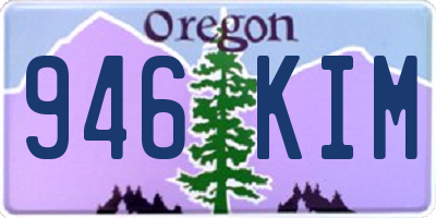 OR license plate 946KIM