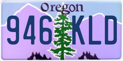 OR license plate 946KLD
