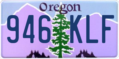 OR license plate 946KLF