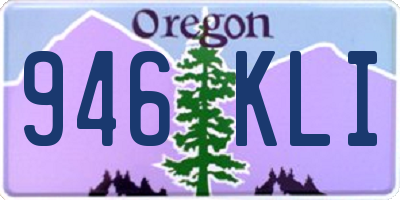 OR license plate 946KLI