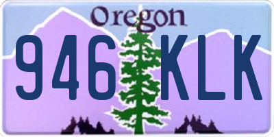 OR license plate 946KLK