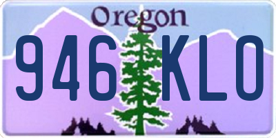 OR license plate 946KLO