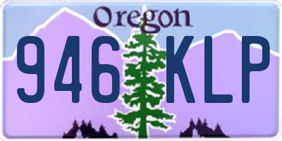 OR license plate 946KLP
