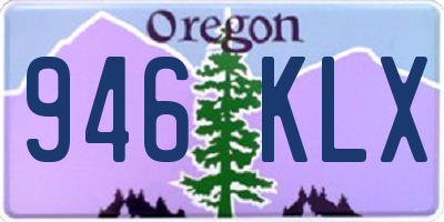 OR license plate 946KLX